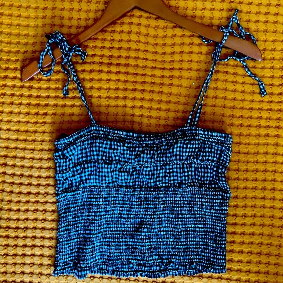 Zara Trafaluc collection black and white gingham top. Marked Size medium. - Picture 1 of 4